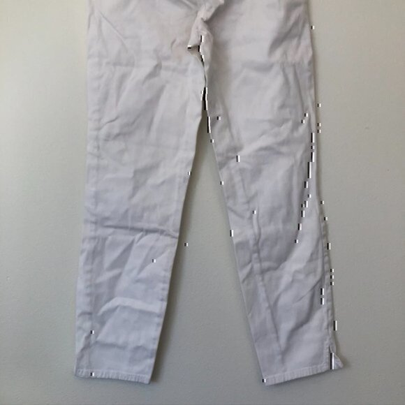 NYDJ NOT YOUR DAUGHTERS Solid White Cropped Crop Ankle Skinny Jeans 4 STAINS - Picture 9 of 11